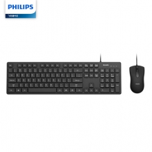 飞利浦（PHILIPS） SPT6201B 键鼠套装 有线键鼠套装 黑色