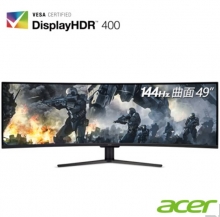 宏碁（Acer）EI491CR P 49英寸带鱼屏 1800R曲率 FreeSync 144Hz HDR量子点技术曲面电竞显示器