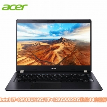 Acer(宏碁) 便携式计算机TravelMate P214（Intel 机械硬盘+固态硬盘 独立）(I7-10510U/16G/1T+128GSSD/2G独显/DVDRW/14高清屏