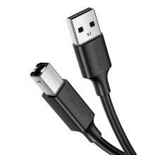 绿联（UGREEN）USB2.0高速打印机线 AM/BM方口接头数据线 适用惠普HP佳能爱普生打印机连接线 1.5米 黑 10845
