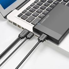 绿联（UGREEN）Micro USB3.0数据线 移动硬盘盒高速传输连接线 支持东芝希捷西数WD移动硬盘 双供电1米10382