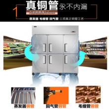 澳柯玛(AUCMA) 1400升 六门全冷冻厨房冰箱 商用冷柜 VF-1.4D6MT-XB
