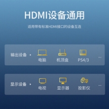 绿联HDMI线2.1版 4K120Hz 2K144Hz 8K数字高清线兼容HDMI2.0 笔记本机顶盒接电视投影视频连接线 1米 70319 HD135