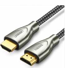 绿联 HD131 转接线 HDMI2.0 碳纤维锌合金款圆线 2米 50108