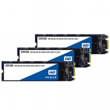 西部数据（WD）250GB SSD固态硬盘 M.2接口(SATA总线) Blue系列-3D进阶高速读写版