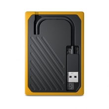 西部数据(WD)1TB USB3.0移动硬盘 固态(PSSD)琥珀色(坚固耐用 小巧便携)WDBMCG0010BYT