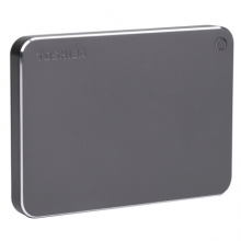 东芝(TOSHIBA) 2TB USB3.0 移动硬盘 Premium系列 2.5英寸 兼容Mac 高端商务 Type-C转换器 金属材质 高级灰