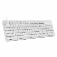 雷柏（Rapoo） MT710 机械键盘 有线键盘 104键单光 白色黑轴