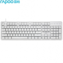 雷柏（Rapoo） MT710 机械键盘 有线键盘 104键单光 白色黑轴