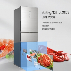 海尔 (Haier) BCD-255WDCI 变频风冷无霜三门冰箱 255升