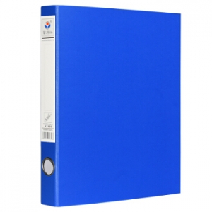 富得快 HY551 A4文件夹 PVC半包胶长押夹（1.5英寸 背宽38mm）蓝色 单个
