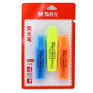 晨光 VMG2150-3 卡装荧光笔 单色 3支装/卡