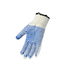 代尔塔 208006 点塑线手套(TP169白色/蓝色(单位：双)