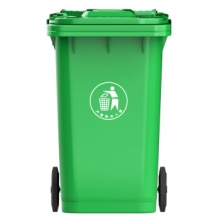 科力邦（Kelibang) 户外垃圾桶 大号加厚240L商用塑料环卫垃圾桶带盖轮工业小区物业翻盖果皮箱 KB1001 绿色（个）