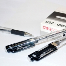 得力 S23 签字笔中性笔水笔 0.5mm 12支/盒 (单位:支) 黑色