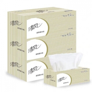 清风 盒装抽纸 B338A2 2层200抽 3盒/提 12提/箱