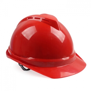 梅思安（MSA）10172515 V-Gard500 PE豪华型安全帽红色带透气孔 D型下颏带 1顶