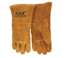 WESTUN/威仕盾 淡黄色牛皮手套 G-2064 均码 26cm 1副