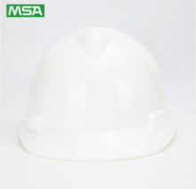 MSA/梅思安 V-Gard ABS标准型安全帽 10146506 白色 一指键帽衬 针织吸汗带 D型下颏带 1顶