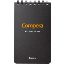 齐心（COMIX）CPA7507 Compera PP面双螺旋本 A7 50张 封面橙色字体