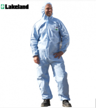 雷克兰 EWP428B 派瑞郎系列阻燃防尘防喷溅连体服（带帽）蓝色 XL码 1套【企业定制】