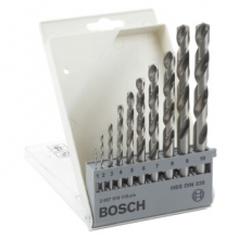 博世（BOSCH）高速金属钢麻花钻头（10件套）HSSG（1-10mm各一支）