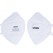 德国UVEX 1211耳戴式防雾霾口罩 男女成人KN95带呼吸阀 骑行透气白色独立包装粉尘防护口罩 耳戴式1211口罩 20个 一盒