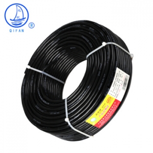 起帆(QIFAN)电线电缆 RVV2*1.5平方国标两芯电线2芯多股铜丝 软护套线 电源线 黑色 50米