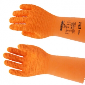 东亚手套  SR235 M 植绒橡胶食品工业手套耐油防滑耐酸碱耐腐蚀实验室防化手套