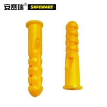 安赛瑞 塑料膨胀管 小黄鱼塑料膨胀管锚栓 塑料膨胀塞 膨胀螺丝螺栓 黄色 M6×30mm（1000个装） 24367