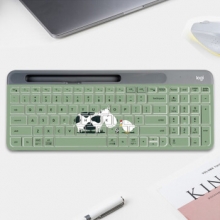 罗技（Logitech）K580无线蓝牙键盘鼠标套装 K580键盘白色+Pebble绿色