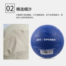 李宁 充气实心球2公斤中考专用男女初中生标准体育训练器材沙子2kg LPBL935-2实心球