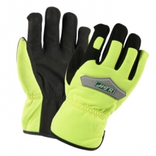 海太尔（HTR） 0393  机械手套系列 荧光绿黑轻型机械手套