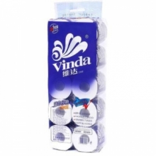 维达 vinda 蓝色经典卫生卷纸 V4080-A 四层 160g/卷  10卷/提 6提/箱