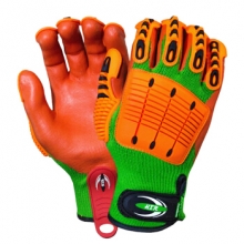 海太尔（HTR）0098   机械手套系列 橘绿色矿业防撞手套