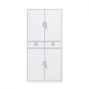 中伟文件柜铁皮柜办公柜钢制资料储物档案凭证上下铁门中二斗柜