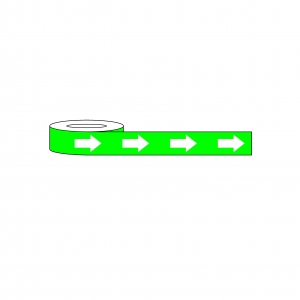 安赛瑞  11994  标识胶带（绿白箭头）箭头标识带 警示图案贴地胶带 75mm×22m