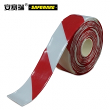 安赛瑞 11758 重载型划线胶带（红/白）条纹警示胶带 重型标示胶带 10cm×30m