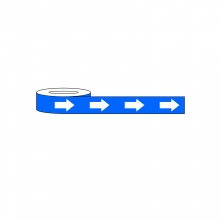 安赛瑞  11993   标识胶带（蓝白箭头）箭头图案警示胶带 方向导引胶带 75mm×22m