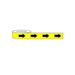安赛瑞  11991 标识胶带（黄黑箭头）箭头警示胶带 地面警示带 警示标识胶带 75mm×22m