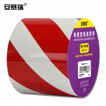 安赛瑞 15642 耐磨型划线胶带（红/白）覆盖膜保护地标胶带 划线胶带 10cm×22m
