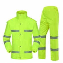 谋福8011执勤雨衣雨裤套装荧光绿（单位：套）