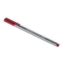 施德楼（STAEDTLER）334-2 签字笔三角杆舒写纤维笔0.3mm 红色