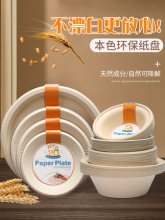 国产 一次性餐具纸盘子碗筷碟子10个/包