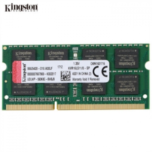 金士顿(Kingston) DDR3 1600 8GB 笔记本内存条 低电压版
