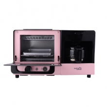 乐扣LOCK&LOCK EJB317PIK  早餐机烤面包机多功能家用电烤箱三合一 粉色