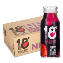 北纬18度 NFC红心火龙果汁 饮料200ml*12罐 整箱