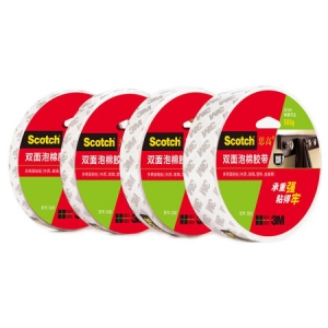 3M 思高 320C-18 双面胶 双面泡棉胶带(强力型) 办公用品 18mm*5.5m/卷 单卷装