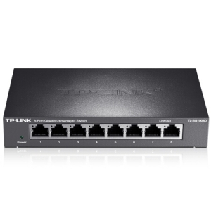 TP-LINK 8口千兆交换机 企业级交换器 监控网络网线分线器 分流器 金属机身 TL-SG1008D