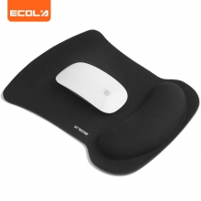 宜客莱（ECOLA）人体工学护腕鼠标垫 记忆棉加大特厚笔记本台式电脑办公桌游戏腕垫 黑色MPD-016BK